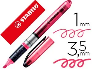 SURLIGNEUR STABILO NAVIGATOR POINTE BISEAUTÉE TRACÉ 1/3.5MM DIFFUSION ENCRE RÉGULIÈRE COLORIS ROSE