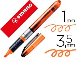 SURLIGNEUR STABILO NAVIGATOR POINTE BISEAUTÉE TRACÉ 1/3.5MM DIFFUSION ENCRE RÉGULIÈRE COLORIS ORANGE