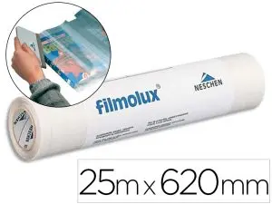 FILM PVC ADHESIF TRANSPARENT POUR LA COUVERTURE DE LIVRE POSE DEFERE LUX CRISTAL DIM. 25MX620MM
