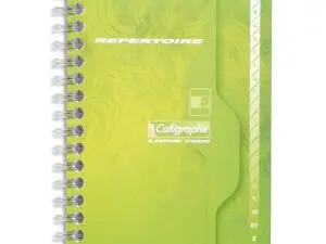 RÉPERTOIRE CLAIREFONTAINE RELIURE INTÉGRALE PAPIER SURFIN COUVERTURE CARTE COUCHÉE VERNIE 110X170MM 100 PAGES 70G 5X5MM