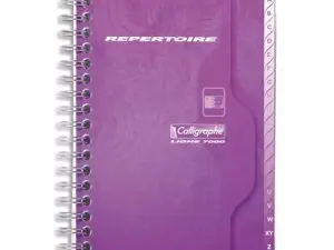 RÉPERTOIRE CLAIREFONTAINE RELIURE INTÉGRALE PAPIER SURFIN COUVERTURE CARTE COUCHÉE VERNIE 90X140MM 100 PAGES 70G 5X5MM