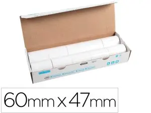 BOBINE THERMIQUE EXACOMPTA TICKETS CARTE BANCAIRE 1 PLI SANS BPA 60X47MM MANDRIN 12MM MÉTRAGE 25M BOÎTE 10 ROULEAUX