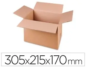 CAISSE À HAUTEUR VARIABLE ANTALIS CARTON ONDULÉ FOND AUTOMATIQUE PRÉDÉCOUPE AUX ANGLES 305X215X170MM