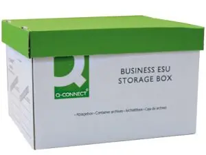 BOÎTE ARCHIVAGE DÉFINITIF Q-CONNECT CARTON POUR 3 BOÎTES A4 DOS 100MM MONTAGE AUTOMATIQUE 327X387X250MM