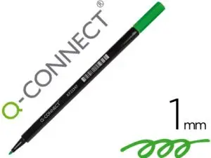 STYLO-FEUTRE Q-CONNECT POINTE FIBRE ARRONDIE 1MM COLORIS VERT