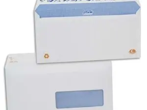 ENVELOPPE GPV DL 110X220MM 90G ADHÉSIVE FERMETURE RAPIDE SÉCURISÉE DÉFINITIVE FENÊTRE 35X100MM BLANCHE BOÎTE 500 UNITÉS