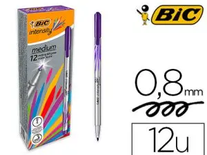 FEUTRE BIC INTENSITY POINTE MOYENNE 0.8MM CORPS FIN       CAPUCHON COULEUR ENCRE FLUIDE INTENSE COLORIS VIOLET