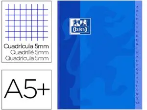 REPERTOIRE BROCHE OXFORD CLASSIQUE COUV CARTE PELLICULEE LAVABLE 17X22CM 192 PAGES 90G 5X5MM BLEU