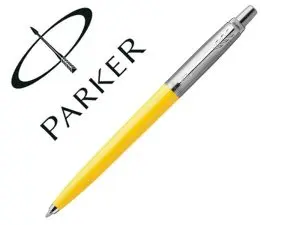 STYLO-BILLE PARKER JOTTER RETRACTABLE POINTE MOYENNE    FINITION JAUNE BRILLANTE AVEC 1 RECHARGE QUINKFLOW ENCRE