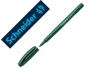 STYLO FIBRE SCHNEIDER TOPWRITER 157 POINTE LARGE    TRAIT 0,8MM CAP-OFF LONGUE DURÉE COULEUR BLEUE