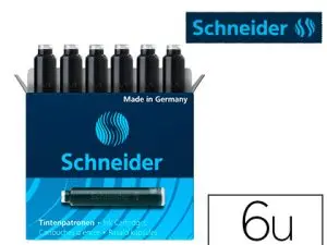 CARTOUCHE ENCRE SCHNEIDER NOIRE BOITE 6 PIECES