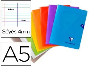CAHIER DE TEXTES SPIRALE CLAIREFONTAINE MIMESYS COUV PP PAP VELIN VELOUTE 90G A5 170X220MM 144P SEYES 4
