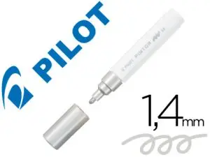 MARQUEUR PILOT PINTOR PEINTUREÀ BASE D'EAU ULTRA-COUVRANTE TOUTES SURFACES POINTE MOYENNE RÉSISTANTE COLORIS ARGENT