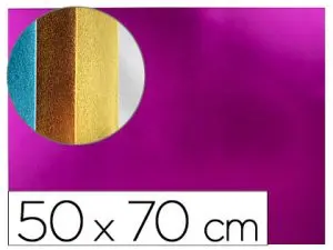 PLAQUE MOUSSE LIDERPAPEL MÉTALLISÉE 50X70CM 60G/M2 ÉPAISSEUR 2MM UNICOLORE ROSE