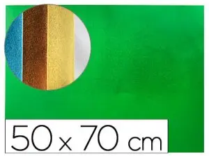 PLAQUE MOUSSE LIDERPAPEL MÉTALLISÉE 50X70CM 60G/M2 ÉPAISSEUR 2MM UNICOLORE VERT