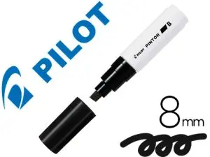 MARQUEUR PILOT PINTOR PEINTURE BASE D'EAU ULTRA-COUVRANTE MULTI SURFACE POINTE LARGE RÉSI STANTE COLORIS NOIR