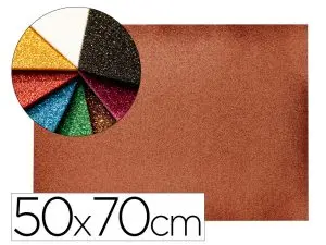PLAQUE MOUSSE LIDERPAPEL PAILLETÉE 50X70CM 60G/M2 ÉPAISSEUR 2MM UNICOLORE MARRON