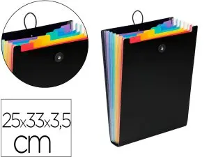 TRIEUR VIQUEL RAINBOW CLASS POLYPROPYLENE 7/10E 250X330MM VERTICAL A SOUFFLET 6         POSITIONS FERMETURE ELASTIQUE