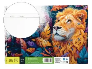 BLOC LIDERPAPEL PAPIER DESSIN ARTISTIQUE SPIRALE AVEC ENCADREMENT 180G/M2 FORMAT A3 460X325MM 20F