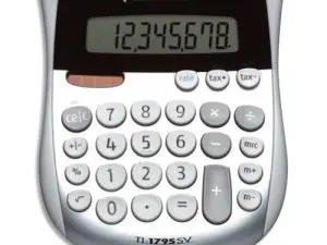 CALCULATRICE TEXAS INSTRUMENTS BUREAU TI-1795SV ADDITION SOUSTRACTION MÉMOIRE PILE SOLAIRE 140X121X26MM 110G