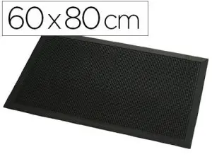 TAPIS GRATTANT PAPERFLOW PICOTS CAOUTCHOUC ANTI-SALISSURES LOURDES 60X80CM COLORIS NOIR