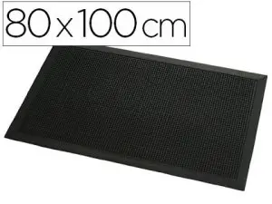 TAPIS GRATTANT PAPERFLOW PICOTS CAOUTCHOUC ANTI-SALISSURES LOURDES 80X100CM COLORIS NOIR