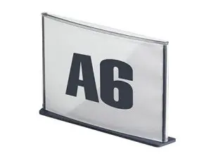 PLAQUE SIGNALISATION PAPERFLOW POLYSTYRÈNE FORMAT A6 COLORIS ANTHRACITE