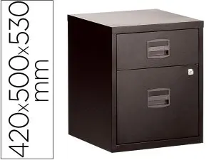 CAISSON MOBILE MT INTERNATIONAL METAL 2 TIROIRS COULISSANTS 2 SERRURES        ROULETTES 42X50X53CM COLORIS