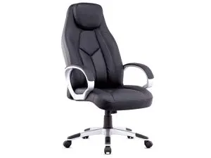 FAUTEUIL DE DIRECTION MT INTERNATIONAL GA249 SIMILI    CUIR BASCULEMENT ET HAUTEUR   DU DOSSIER REGLABLES NOIR