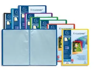 PROTEGE-DOCUMENTS EXACOMPTA KREACOVER CHROMALINE          POLYPROPYLENE SEMI-RIGIDE     24X32CM 40 VUES COLORIS