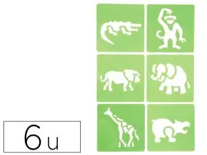 POCHOIR ADHESIF PW INTERNATIONAL ANIMAUX         700X100MM 6 UNITES