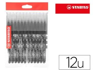 FEUTRE COLORIAGE STABILO POWER RECHARGE COFFRET SCHOOLPACK POINTE MOYENNE BLOQUÉE COLORIS NOIR POCHETTE DE 12UN