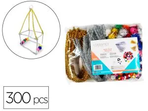 PACK CREATIF SODERTEX MAXI GLITTER 300 PCS COLORIS       ASSORTIS