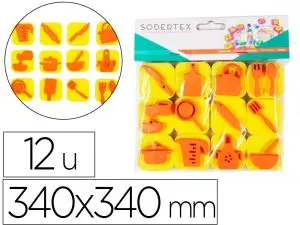 PACK DE 12 MINI TAMPONS EN MOUSSE EVA SODERTEX THEME     TOQUE CHEF DIAM. 340MM