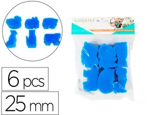 EPONGES TAMPONS SODERTEX ANIMAUX DE LA FERME A PEINDRE 25MM 6 PCS COLORIS ASSORTIS