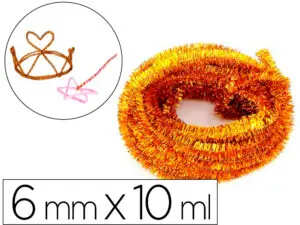 ECHEVEAU DE CHENILLE SODERTEX PAILLETEE DIAM. 6MM X 10 ML COLORIS OR