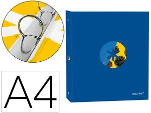 CLASSEUR ANTARTIK TRENDING TOPIC 2020 4 ANNEAUX RONDS 25MM FEUILLET MOBILE A4 5X5MM COLORIS BLEU