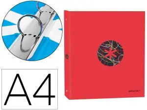 CLASSEUR ANTARTIK TRENDING TOPIC 2020 4 ANNEAUX RONDS 25MM FEUILLET MOBILE A4 5X5MM COLORIS ROUGE