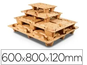 PALETTE MOULÉE ANTALIS AGRÉMENT SANITAIRE CONFORME NORME PEFC PROTECTION HUMIDITÉ 60X80X12CM CHARGE 500KG