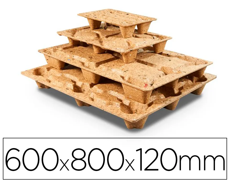 PALETTE MOULÉE ANTALIS AGRÉMENT SANITAIRE CONFORME NORME PEFC PROTECTION HUMIDITÉ 60X80X12CM CHARGE 500KG