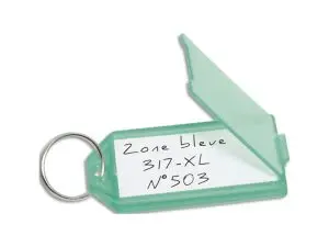 PORTE-CLÉ SIGN PLASTIQUE MÉTA L PORTE-ÉTIQUETTE 56X29MM COLORIS ASSORTIS 50 UNITÉS