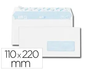 ENVELOPPE GPV EVERYDAY BLANCHE 80G DL 110X220MM FENETRE 35X100MM FERMETURE SECURISEE COLLAGE RENFORCE BOITE 500 UNITES