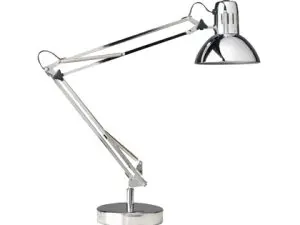 LAMPE ARCHITECTE UNILUX SUCCESS 80 LED 12W BRAS PIVOTANT DOUBLE ARTICULATION STABLE PINCE COLORIS CHROME