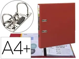 CLASSEUR À LEVIER EXACOMTPTA EM'TOUCH A4+ POLYPROPYLÈNE DOS 50MM COLORIS ROUGE