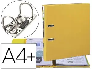 CLASSEUR À LEVIER EXACOMPTA PREM'TOUCH A4+ POLYPROPYLÈNE DOS 50MM COLORIS JAUNE