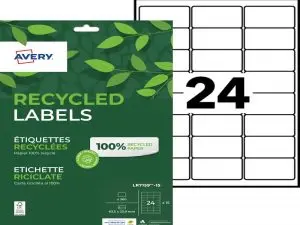 ETIQ.LAS.RECY 63.5X33.9 15F360ETIQUETTE RECYCLEE - AVERY - IMPRESSION LASER - 63.5X33.9MM - 15 FEUILLES