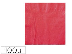 SERVIETTE 2PLIS 38X38CM ROUGE PQT DE 100