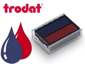 CASSETTE ENCRAGE TRODAT 6/4850A POUR TAMPON ENCREUR PRINTY 4850/4820L1/4850L2/4850L8 TAILLE EMPREINTE 25X14MM NOIR