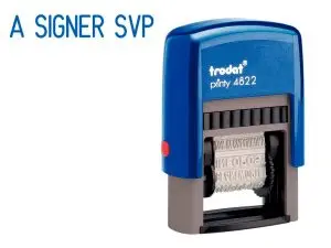 TIMBRE MULTIFORMULE TRODAT 4822A ENCRAGE AUTOMATIQUE SECRETARIAT 12 FORMULE CASSETTE ENCRAGE 6-4911 AVEC ENCRIER BLEU