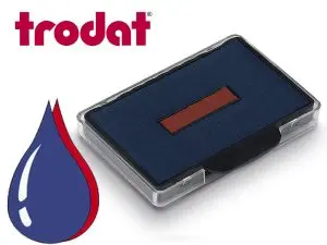 CASSETTE ENCRAGE BICOLORE TRODAT 6/56/2 POUR TAMPON 5460/5465 COLORIS BLEU/ROUGE